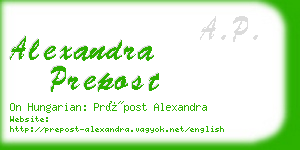 alexandra prepost business card